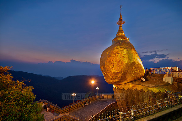 twilight at illuminated The Golden Rock