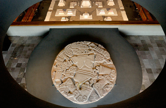 Carving of the dismemberment of the moon goddess Coyolxauhqui