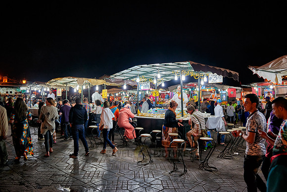 Jemaa el-Fnaa at night