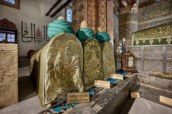inside shot of Mausoleum and museum of Mevlana Rumi