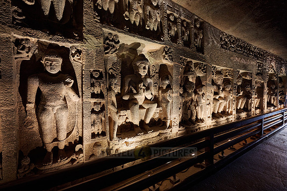 stone carvings of Cave No. 26 of Ajanta caves
