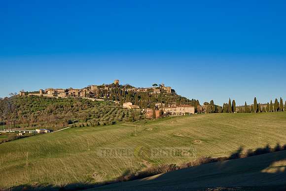 Monticchiello in landscape of Orcia Valley