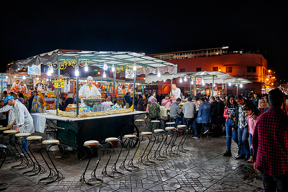 Jemaa el-Fnaa at night