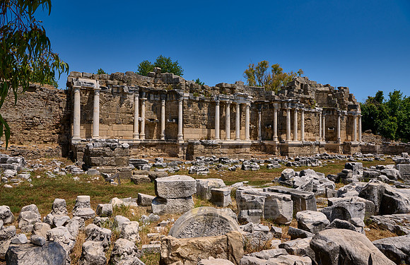 Nymphaeum in ruins of the Roman city of Side