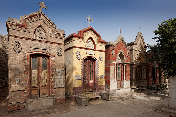 cemetery with tombs