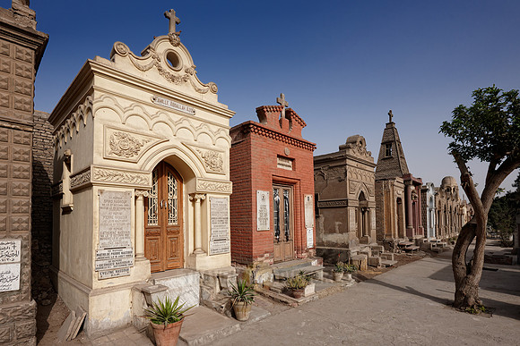 cemetery with tombs