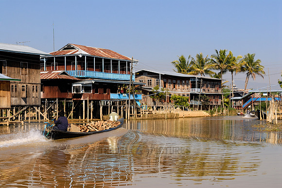 pile-dwellings of swimming village