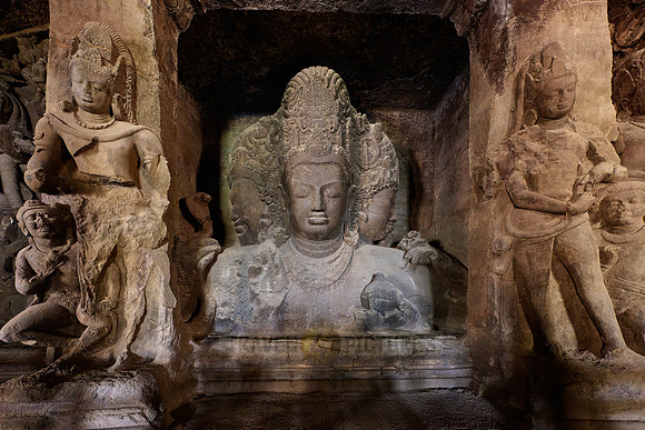 the Eternal Shiva, the Sadashiva, Elephanta caves, Mumbai