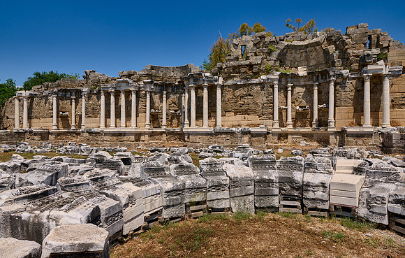 Nymphaeum in ruins of the Roman city of Side